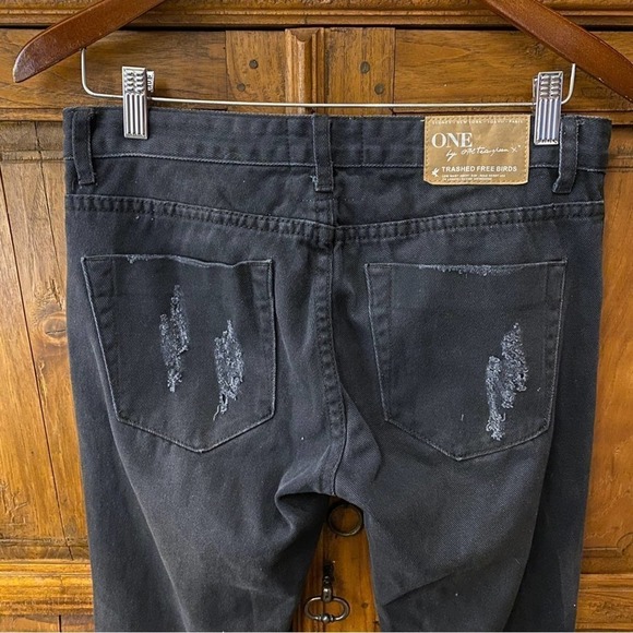 one teaspoon thrashed free birds Black distressed Jeans size 26 - Picture 5 of 13